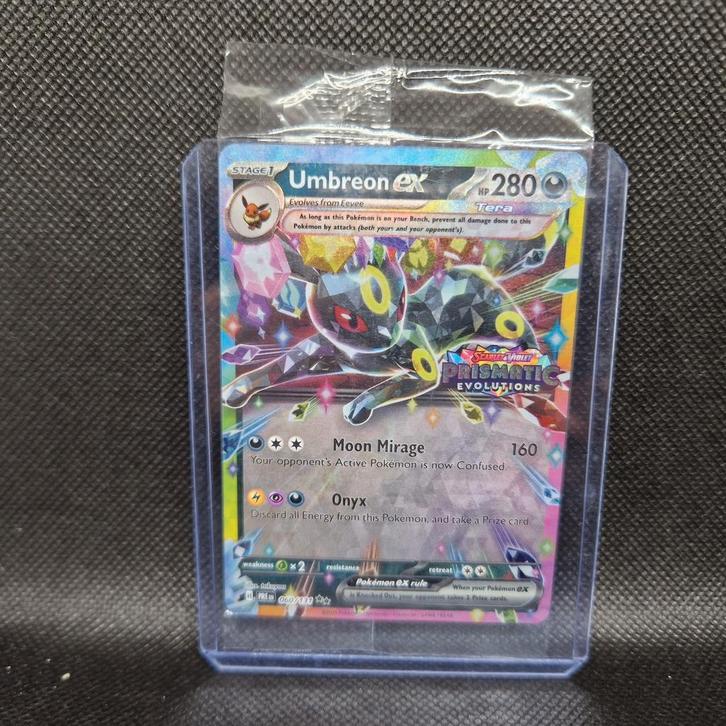 Umbreon EX Prismatic Evolutions NearMint Sealed, Hobby en Vrije tijd, Verzamelkaartspellen | Pokémon, Ophalen of Verzenden