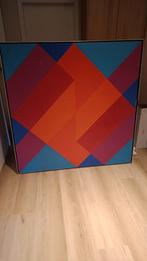 Acryl verf Piet Bekaert 75 1,4 m op 1,4m, Antiek en Kunst, Ophalen