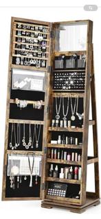 Armoire a bijoux et porte echelle avec grand miroir pivotant, Huis en Inrichting, Woonaccessoires | Spiegels, Ophalen