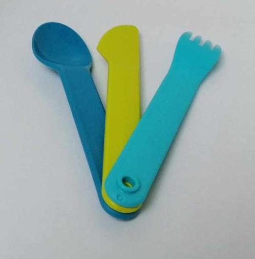 Tupperware™ « Bestek Trio » blauw en groen, Huis en Inrichting, Keuken | Tupperware, Nieuw, Overige typen, Blauw, Groen, Verzenden
