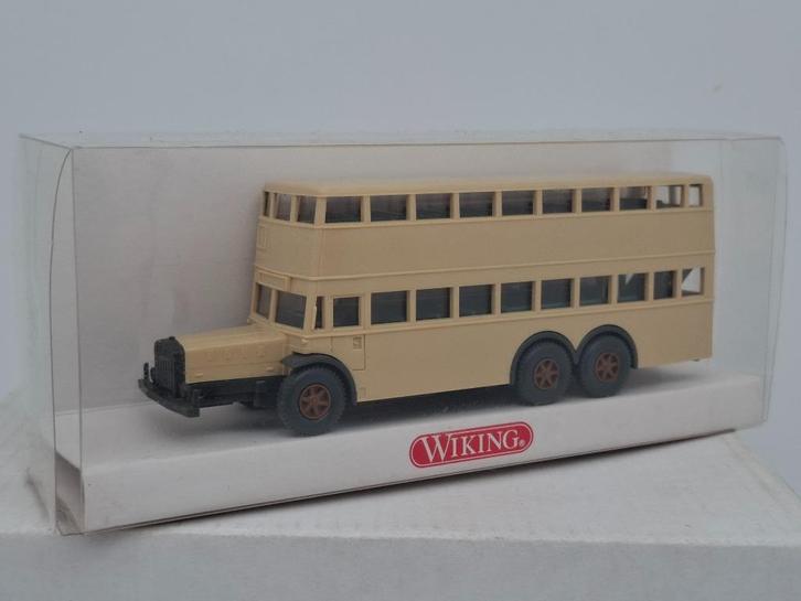 Büssing D38 stadsbus dubbeldekker Berlijn - Wiking 1/87, Hobby en Vrije tijd, Modelauto's | 1:87, Zo goed als nieuw, Bus of Vrachtwagen
