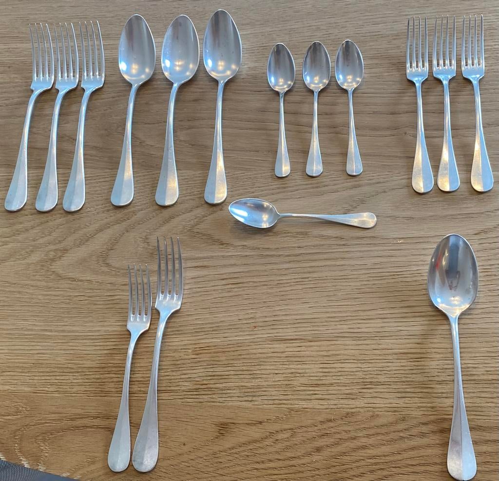 Zilveren bestek Vintage, Antiquités & Art, Antiquités | Couverts, Enlèvement ou Envoi