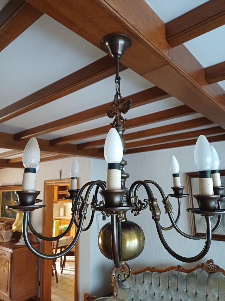 Koperen luchters, Antiquités & Art, Antiquités | Bronze & Cuivre, Enlèvement, Cuivre