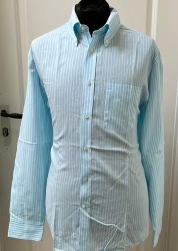 Hackett London luxe overhemd XL lichtblauw wit Italiaans, Zo goed als nieuw, Halswijdte 43/44 (XL), Hackett, Verzenden