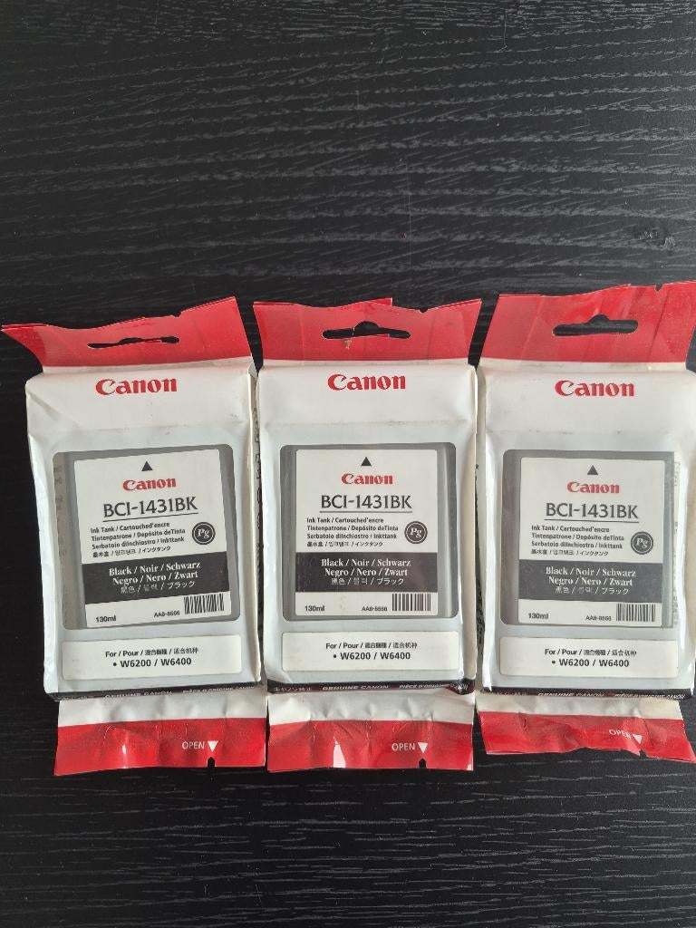 Canon BCI-1431BK noir - 130 ml, Enlèvement ou Envoi, Neuf, Cartridge, Canon