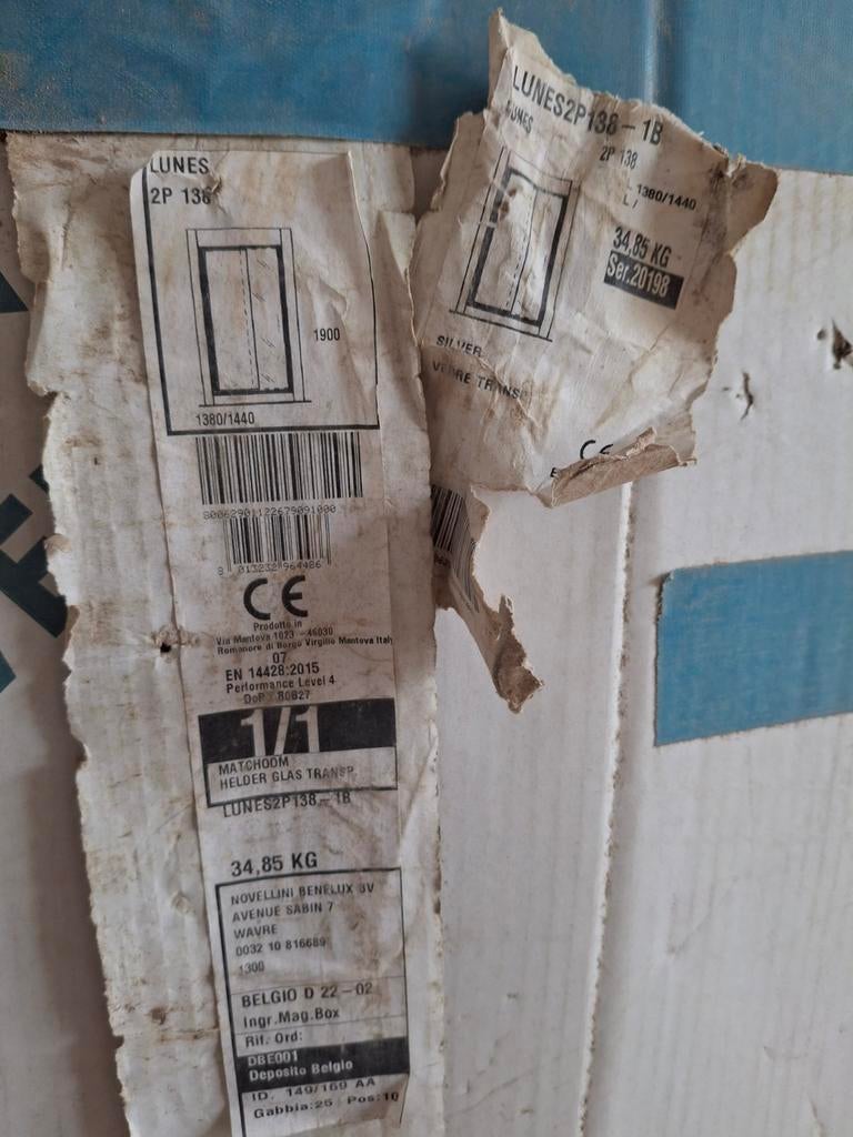 Paroie /porte de douche novellini, Bricolage & Construction, Sanitaire, Neuf, Douche, Chrome, Verre, Inox, Enlèvement