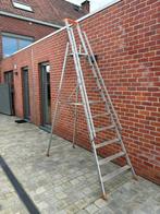 Little Jumbo aluminium trapladder – 10 treden met armleuning, Doe-het-zelf en Bouw, Ophalen, Gebruikt, Ladder, Opvouwbaar of Inschuifbaar