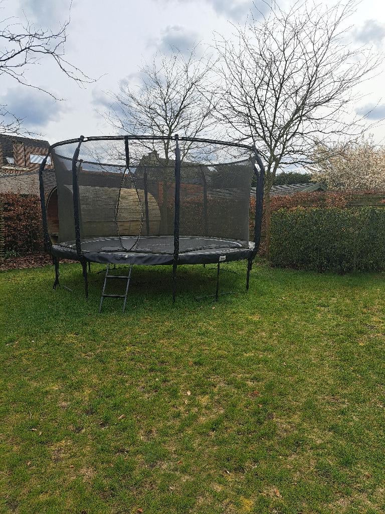 Trampoline Salta premium black 4.3 meter, Ophalen, Gebruikt