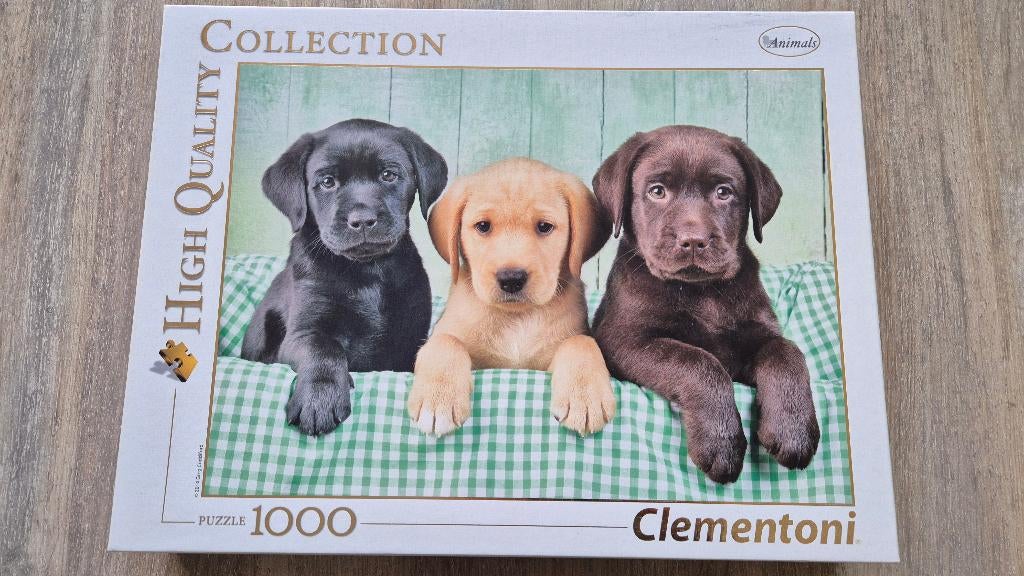 Puzzel Clementoni Labradors, Enlèvement ou Envoi, 500 à 1500 pièces, Comme neuf, Puzzle