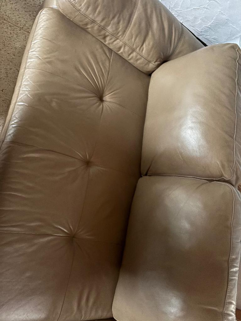 Canapé d’angle cuir marron, Banc d'angle, Quatre personnes ou plus, Enlèvement, Utilisé