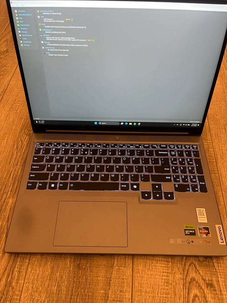 Lenovo Legion Slim 5 Gaming Laptop, Computers en Software, Windows Laptops, Zo goed als nieuw, 16 inch, SSD, 16 GB, Gaming, Ophalen of Verzenden