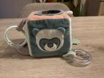 Cube d'activités en peluche pour bébé (10x10 cm), Enlèvement ou Envoi, Comme neuf, Hochet