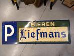 Liefmans - emaille bord - jaar 1962 - koekelberg, Enlèvement, Utilisé, Panneau, Plaque ou Plaquette publicitaire, Autres marques