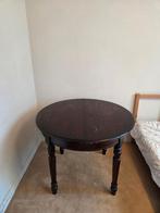 Uitklapbare houten tafel – massief & compact, Huis en Inrichting, Ophalen, Vier personen, Ovaal, Gebruikt