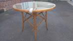 Jolie table style Thonet bois courbé et cannage, Maison & Meubles, Tables | Tables à manger, Enlèvement, Comme neuf, Verre