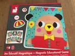 Educatiefe houten magnetische puzzel JANOD, Kinderen en Baby's, Speelgoed | Kinderpuzzels, 2 tot 4 jaar, Gebruikt, 10 tot 50 stukjes