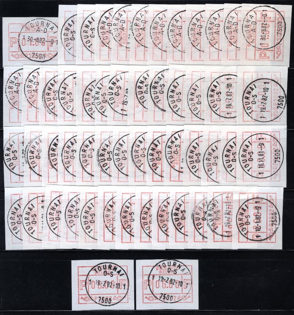 ATM 2 FDC 1981 -  Tournai 1 Proefuitgifte, Ophalen of Verzenden, Gestempeld, 1e dag stempel, Postfris