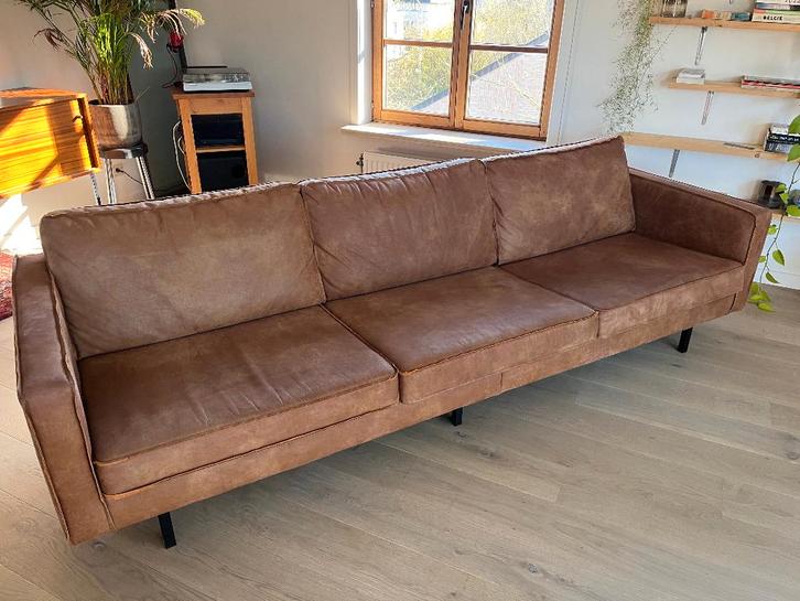 Zetel 3-zit in Eco-leer – Modern Design – 277 cm, Huis en Inrichting, Zetels | Zetels, Zo goed als nieuw, Rechte bank, Driepersoons