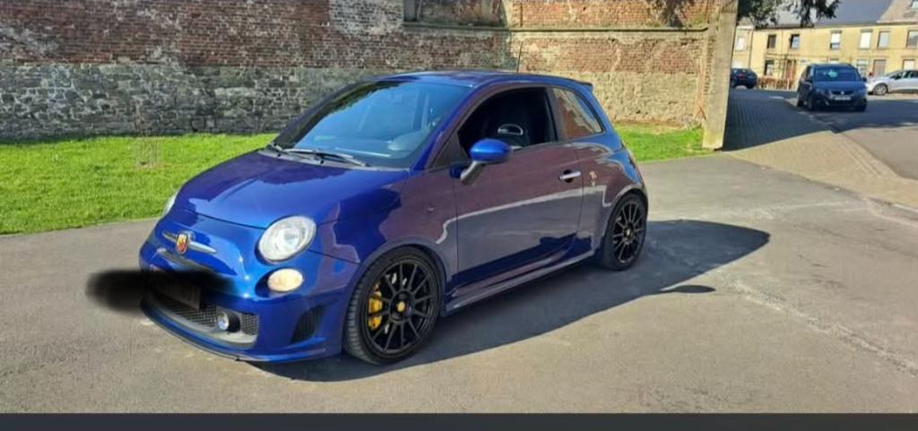 Fiat abarth 595, Stof, Zwart, Blauw, Handgeschakeld