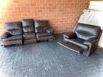 Leder salon met relaxen - z.g.staat, Enlèvement, Utilisé, Cuir