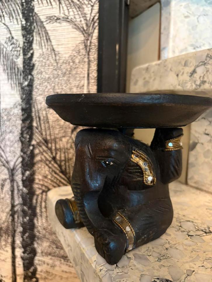 Vintage handgemaakte olifant hout, Antiquités & Art, Antiquités | Autres Antiquités, Enlèvement ou Envoi