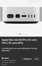 Apple Mac Mini M4 Pro + clavier + Souris Apple, Enlèvement, Comme neuf, Mac Mini, SSD