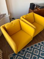 Deux fauteuils jaune duo salon IKEA carre cubique design, Maison & Meubles, Enlèvement, Comme neuf