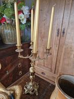 2 chandeliers en métal (1) argenté (l) doré (1) 35€ la pièce, Antiquités & Art, Antiquités | Bougeoirs, Enlèvement