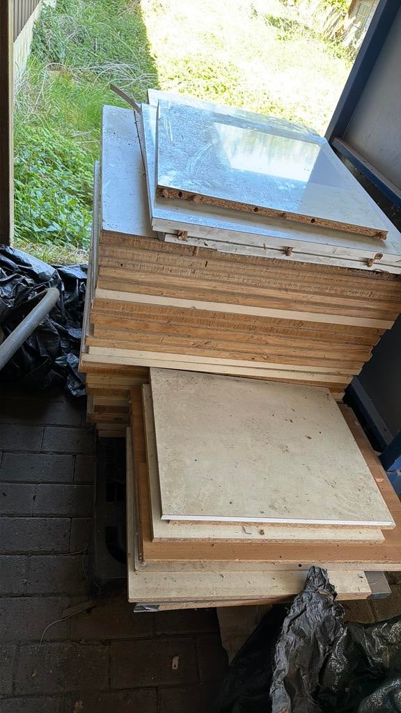 Keukenpanelen gratis af te halen, Ophalen, Gebruikt