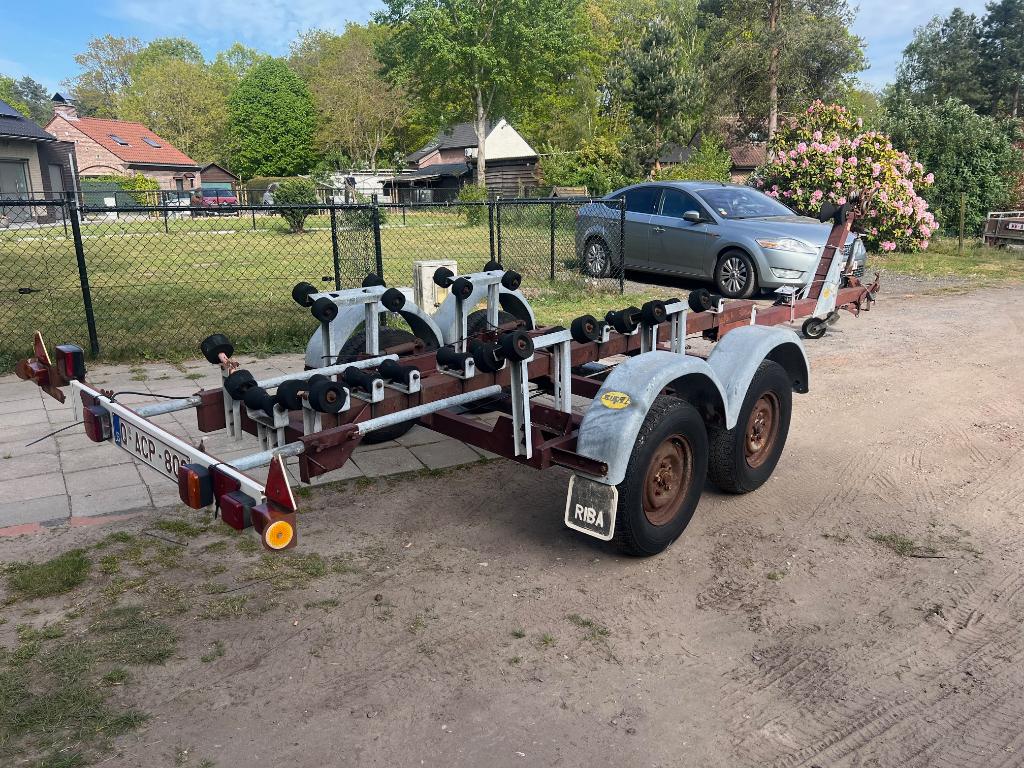 ORIGINELE RIBA DUBBELAS KNIKTRAILER BV1400 – MET DOCUMENTEN, Ophalen, Gebruikt, Kantelbaar, 1500 tot 3000 kg