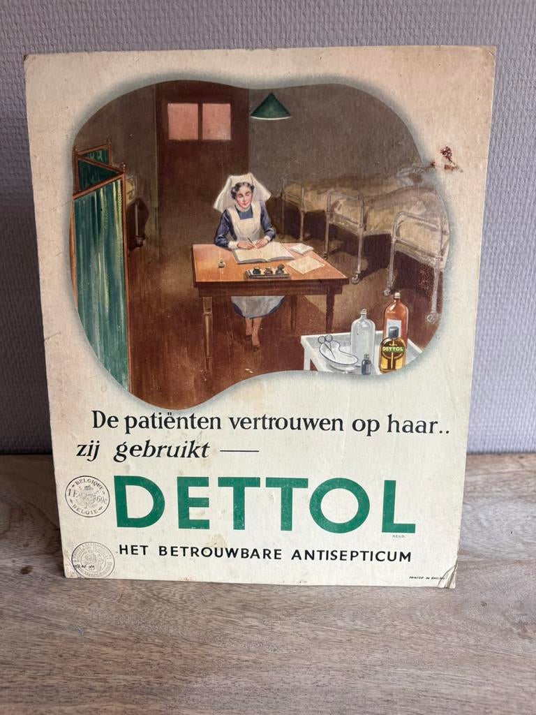 OPPORTUNITÉ ! Panneau d'affichage Dettol extrêmement rare, Enlèvement ou Envoi, Utilisé, Panneau publicitaire