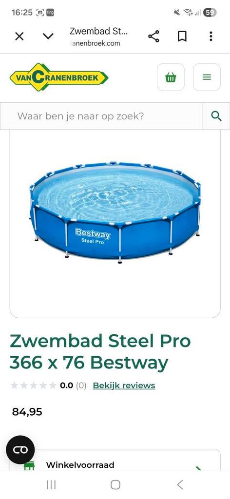 Zwembad Bestway 1 x gebruikt, Tuin en Terras, Zwembaden, Ophalen