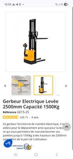 Gerbeur Electrique Levée 2500mm Capacité 1500Kg neuf, Articles professionnels, Enlèvement