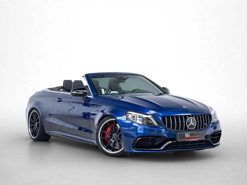 Mercedes-Benz C-CLASS 63 AMG AMG C 63 S Cabrio AMG | BTW | K, Auto's, Mercedes-Benz, Automaat, Cabriolet, Blauw, Leder