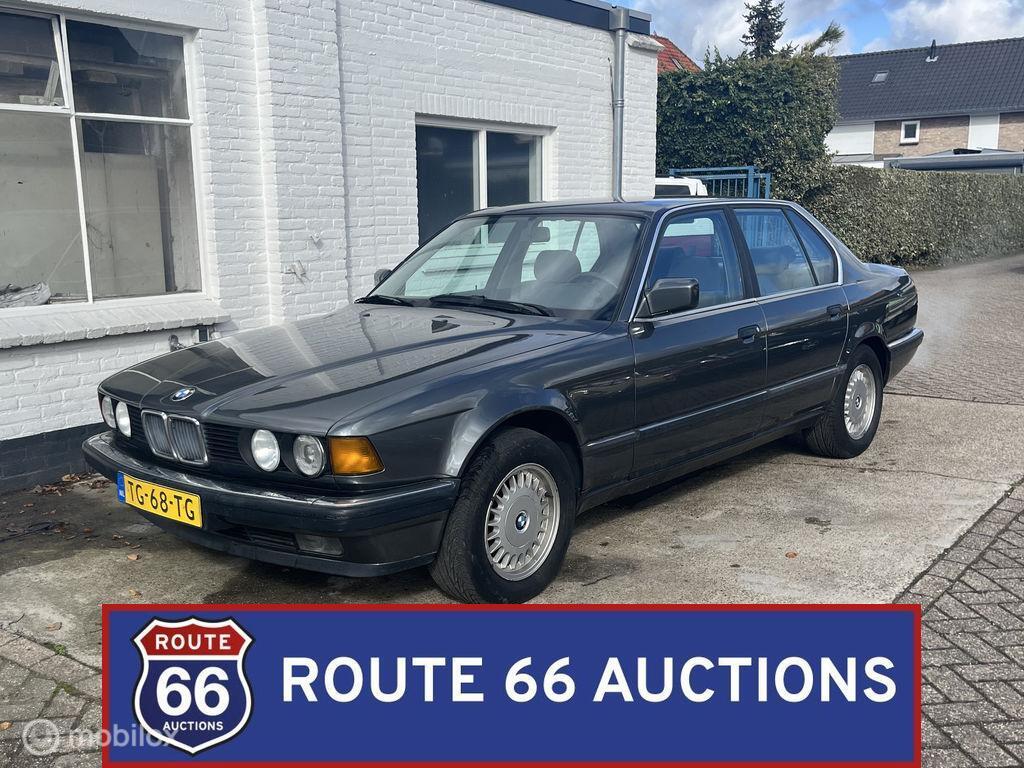 BMW 735i | 1988 | Route 66 Auctions, Auto's, Oldtimers, Bedrijf, Te koop, BMW, Benzine, Overige carrosserie, Handgeschakeld, Zwart