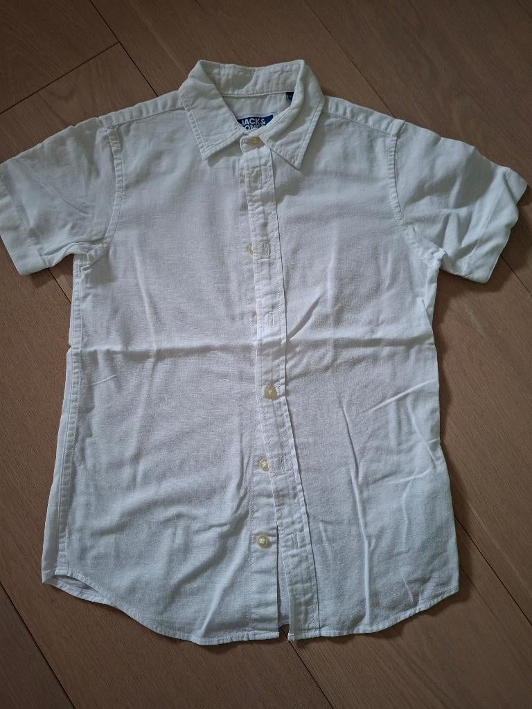 Zomerhemdje linnen korye miuw J&J, Kinderen en Baby's, Kinderkleding | Maat 128, Ophalen, Overhemd of Blouse, Nieuw, Jongen