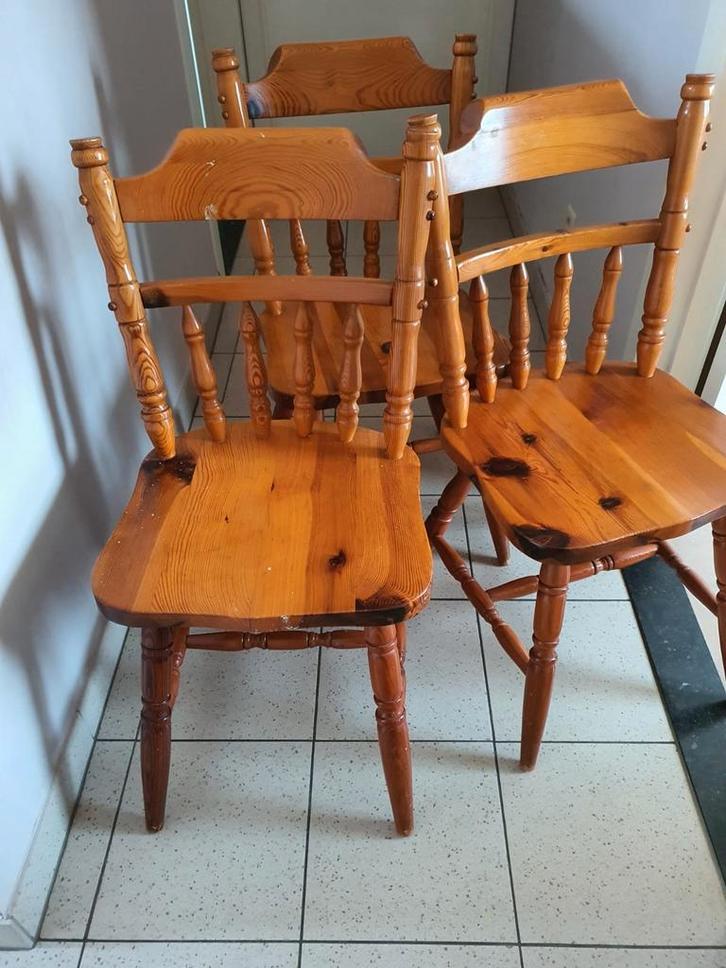 Stoelen en lederen zetel. Gratis af te halen, Huis en Inrichting, Stoelen, Ophalen