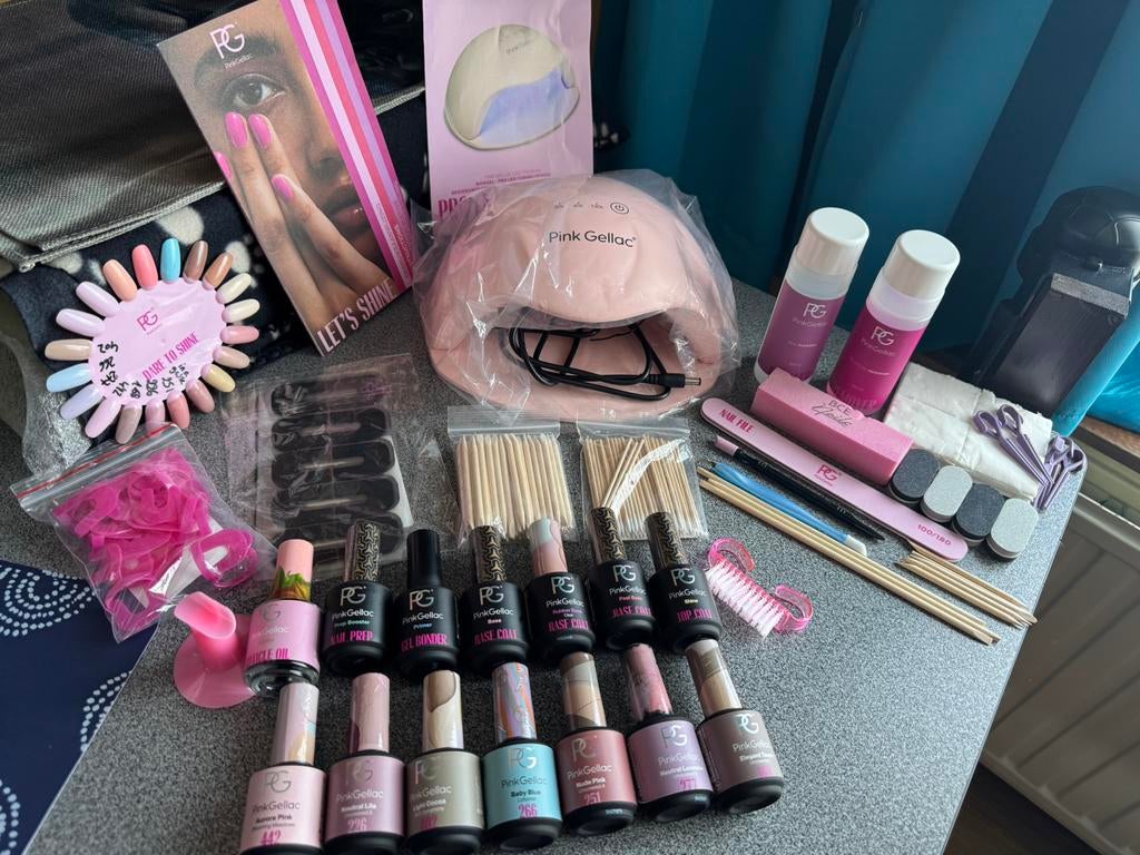 Pink gellac nagel start set, Ophalen, Zo goed als nieuw, Accessoires
