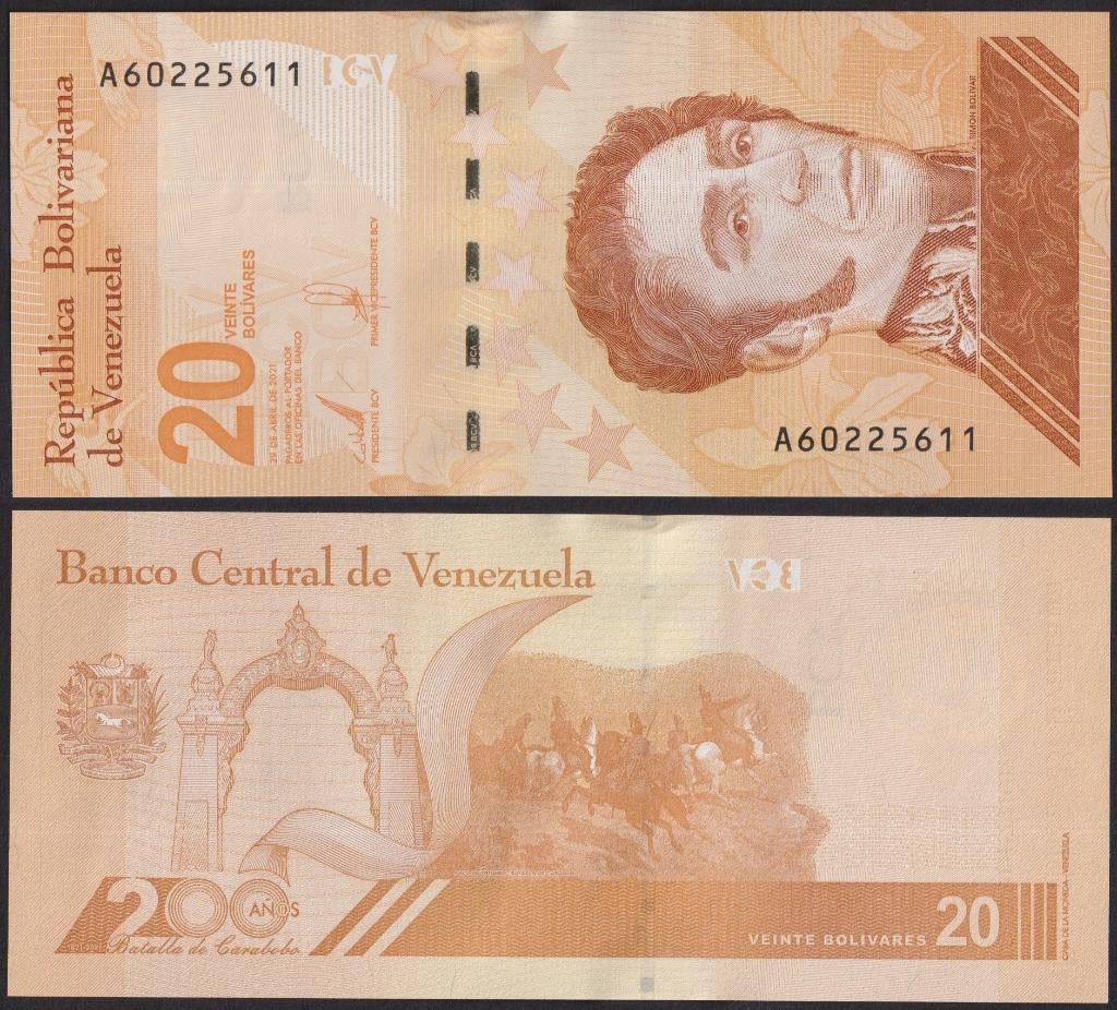 Venezuela 20 Bolivares, Ophalen of Verzenden, Noord-Amerika, Los biljet
