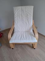 Ikea poäng stoel/zetel, Huis en Inrichting, Ophalen, Gebruikt, Wit, Eén