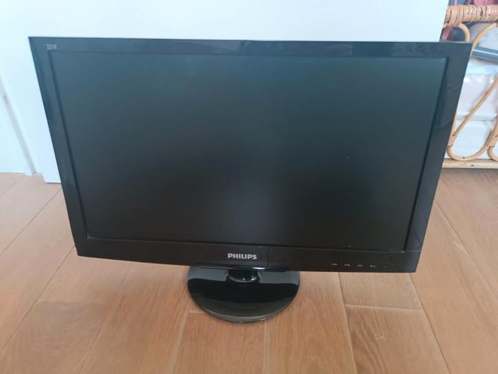Philips 22 Full HD Monitor - met HDMi adapter, Informatique & Logiciels, Moniteurs, DVI, HDMI, VGA, HD, Enlèvement
