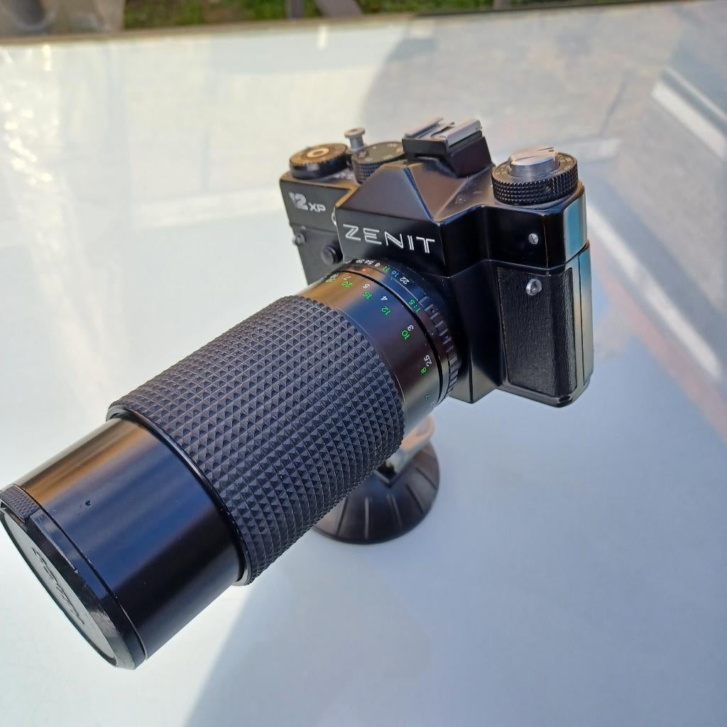 Zoom Zenit 12XP + Helios 80—200 mm, Enlèvement ou Envoi, Utilisé, Reflex miroir, Autres Marques