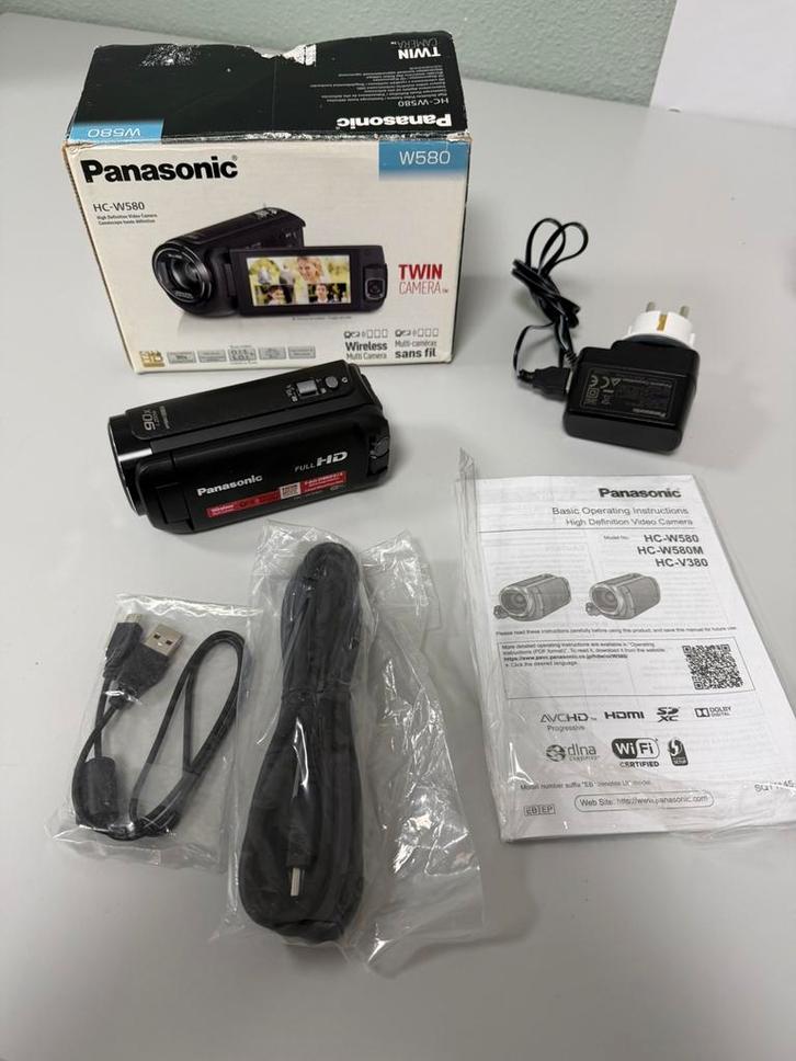 Panasonic HC-W580 Full HD twin Camcorder wifi hdmi 90x zoom, Audio, Tv en Foto, Videocamera's Digitaal, Zo goed als nieuw, Camera