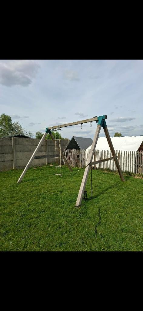 Houten schommel met toebehoren, Ophalen, Zo goed als nieuw, Schommel