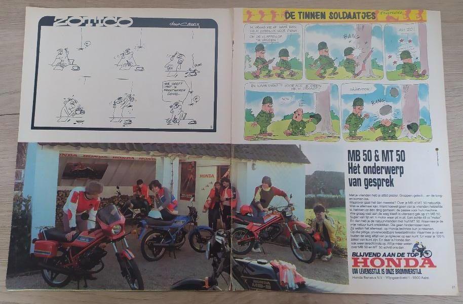 papieren advertenties voor Honda MB 50 en MT 50, Enlèvement ou Envoi
