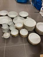 Retro eetservies met gouden randje, Ophalen