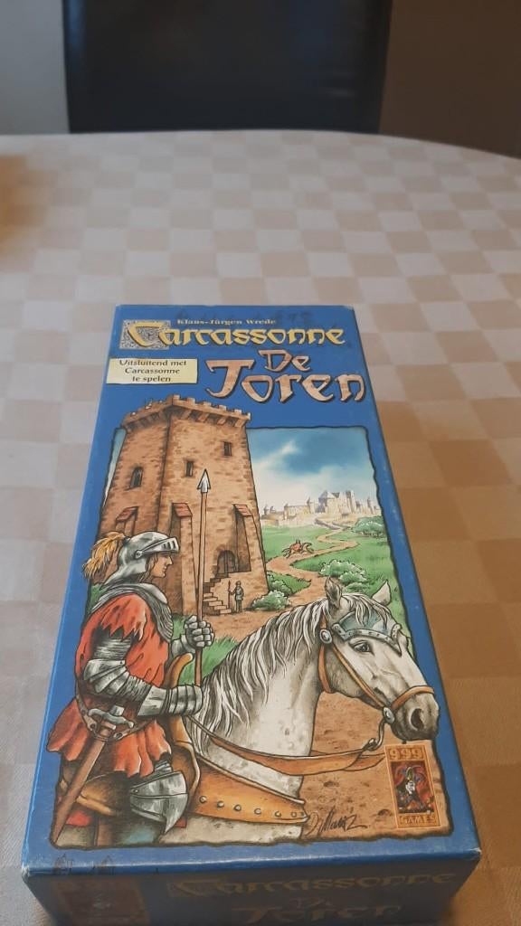 bordspel oude versie 999 Carcassonne de Toren 999 games, Vijf spelers of meer, Ophalen of Verzenden, Nieuw, 999 Games