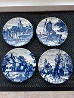 Borden 4 seizoenen. 23 cm. Volledig intact. Delfts blauw, Antiquités & Art, Antiquités | Assiettes décoratives & Carrelages, Enlèvement