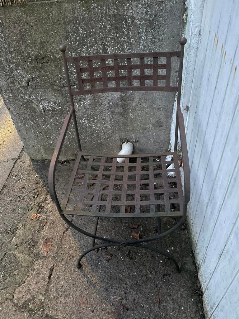 Chaise d extérieur en acier, Enlèvement, Utilisé, Métal