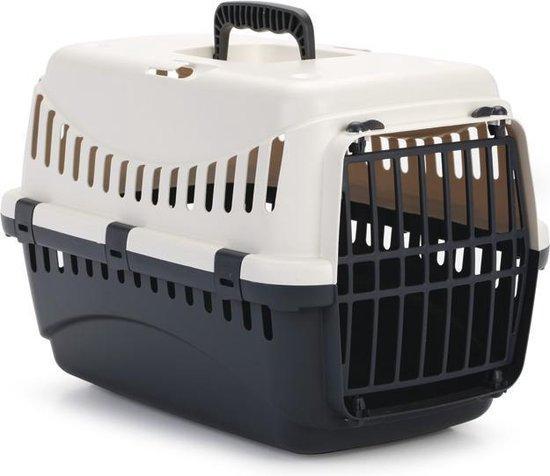 Beeztees Gypsy - Reismand - Creme/Antraciet - 46x31x32 cm, Dieren en Toebehoren, Kattenmanden, Zo goed als nieuw, Ophalen of Verzenden